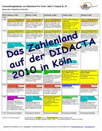 Veranstaltungskalender Zahlenland Didacta 2010 in Köln