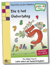 Titelbild der DVD mit den Geschichten aus dem Zahlenland in Deutsch und Englisch