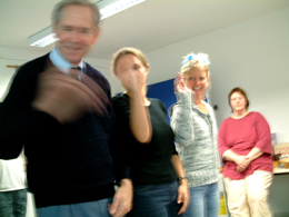 Professor Gerhard Preis mit Mitarbeitern