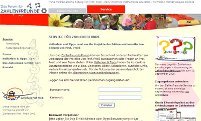 Die Service-Plattform für aktive Zahlenland-Einrichtung
