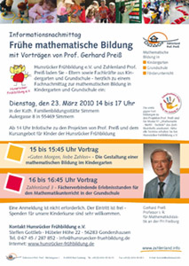 Informationsnachmittag 2010 Zahlenland Prof. Prei� in Simmern